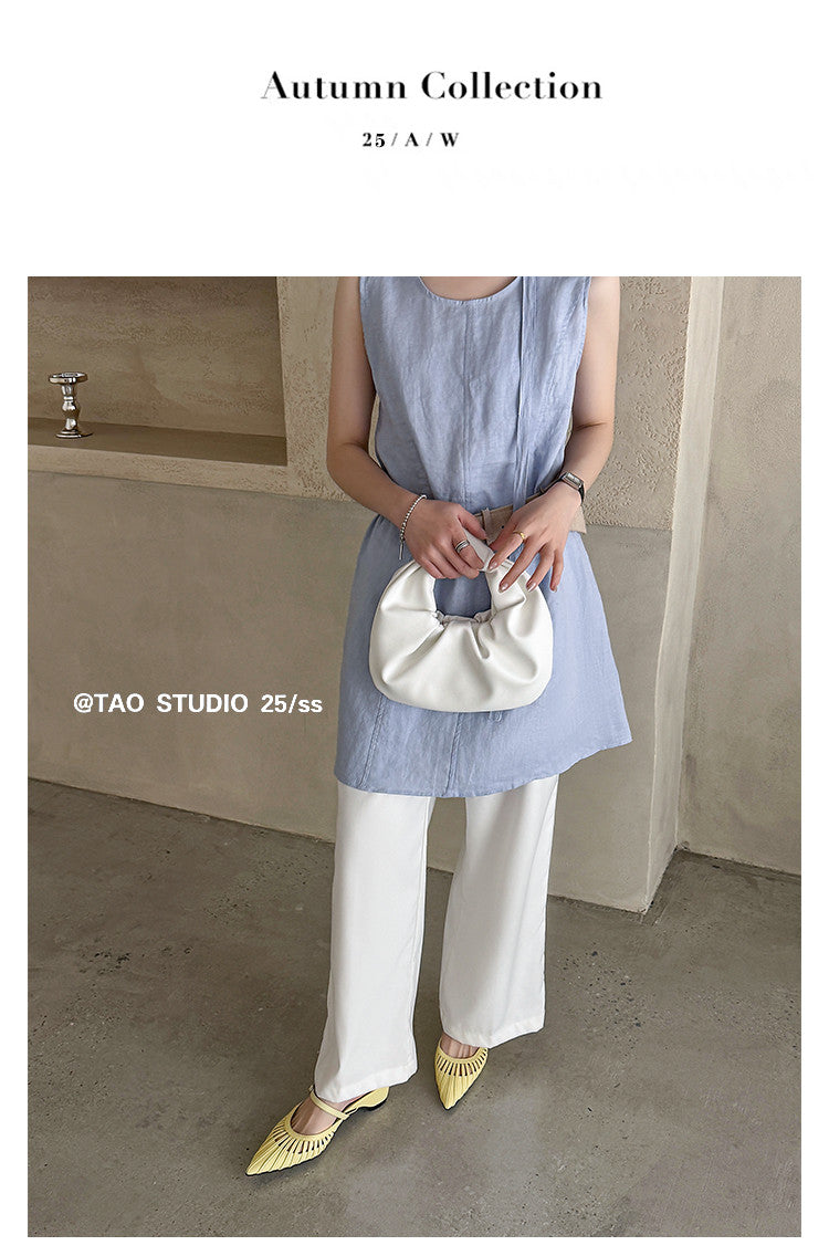 Karin Luna Casual Feel~In stock Pointed Toe Hollow Design Note Pointed Toe Slippers