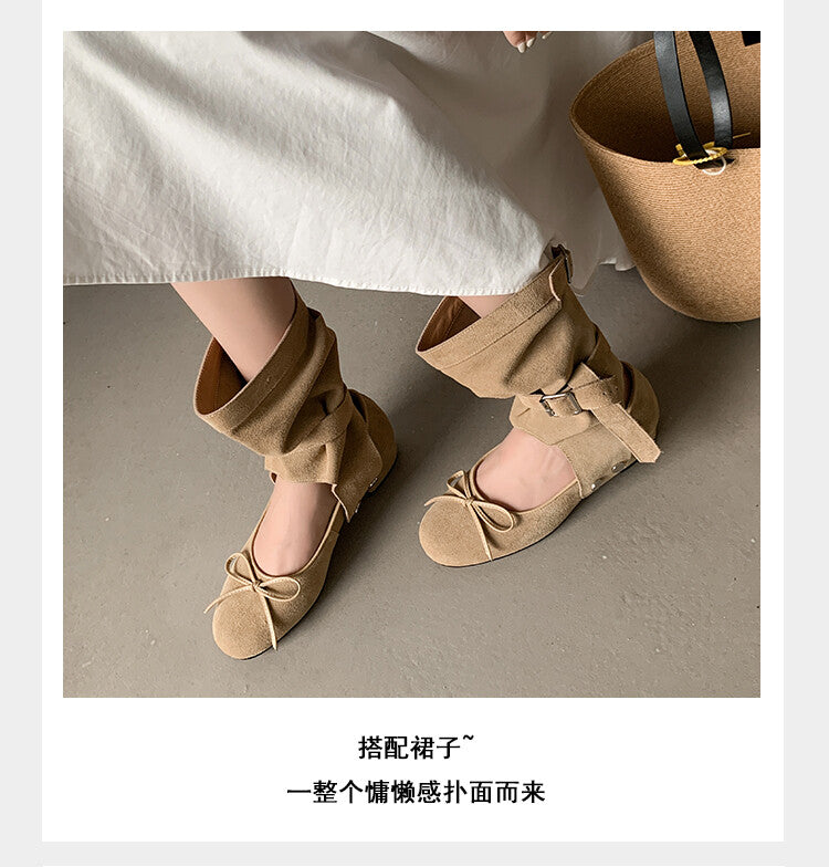 Karin Luna In Stock In Stock  Convertible Boots+Mary Jane  Sweet Bowknot Large Tube