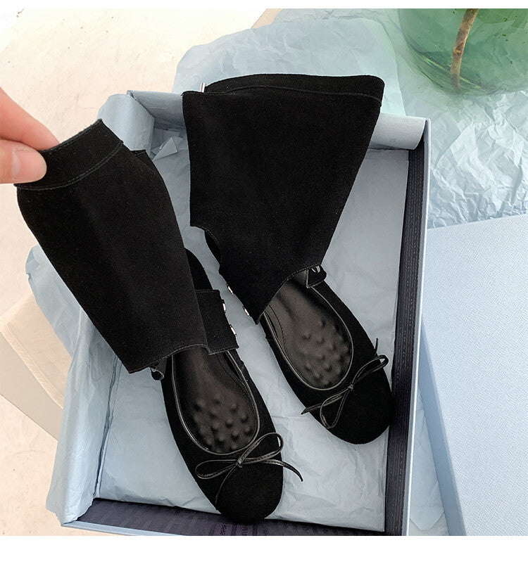 Karin Luna In Stock  Summer  Popular  Detachable Two-Way Vintage Mary Jane Plus Tube Long Boots