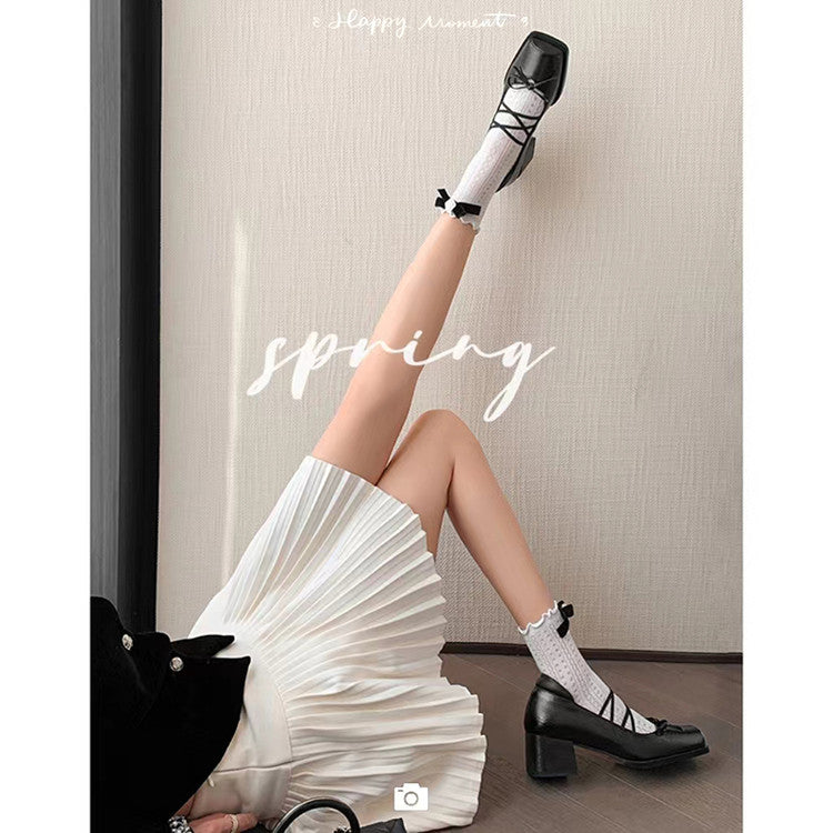 Karin Luna Hot Item Hot Item Xiaohongshu Hot Item  Comes with Bowknot Mary Jane Flats