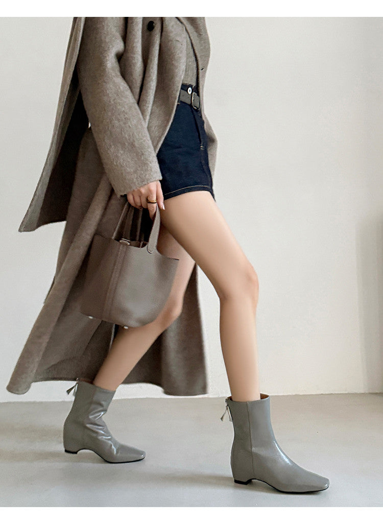 Karin Luna Basic Versatile  Square toe Hot-selling Short Boots