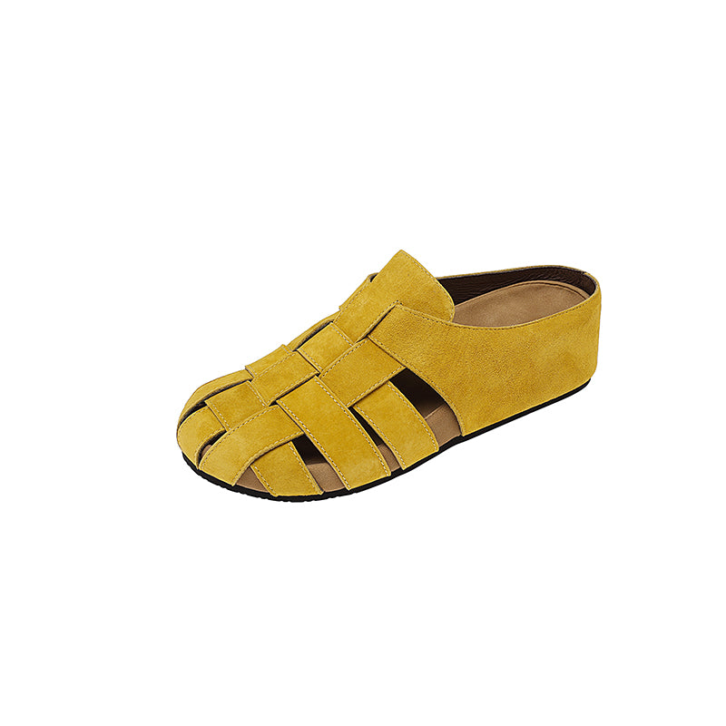 Karin Luna Full Layer Inside and Out~Basic Versatile Perforated Round Toe Birkenstock Slippers