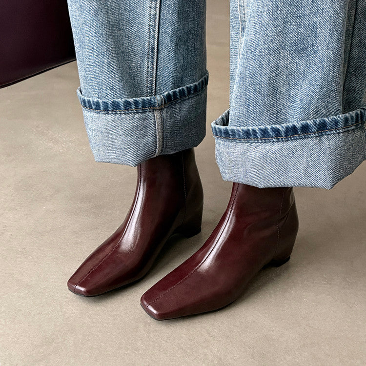 Karin Luna Basic Versatile  Square toe Hot-selling Short Boots