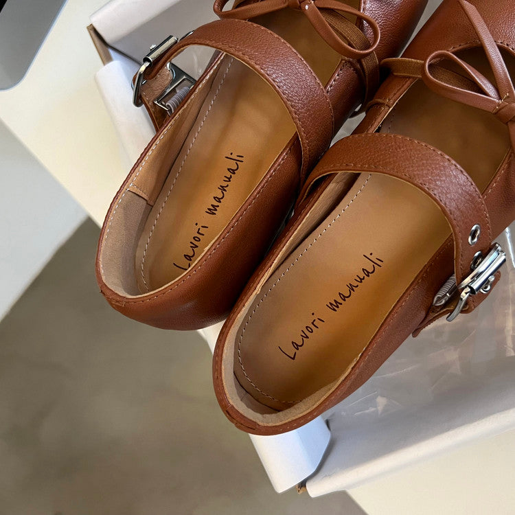 Karin Luna In Stock Spot Goods  Square Toe Internal Height Increase Detachable Bowknot