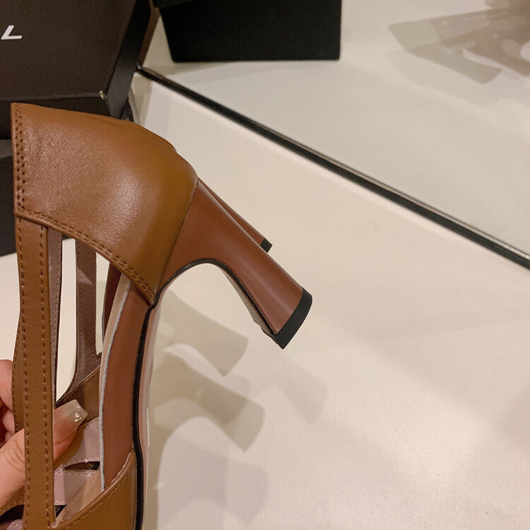 Karin Luna Hot-Selling Retro Big Item Big Goods Available for sale all seasons French-style Hollow Out Single Shoes Full leather inside and out