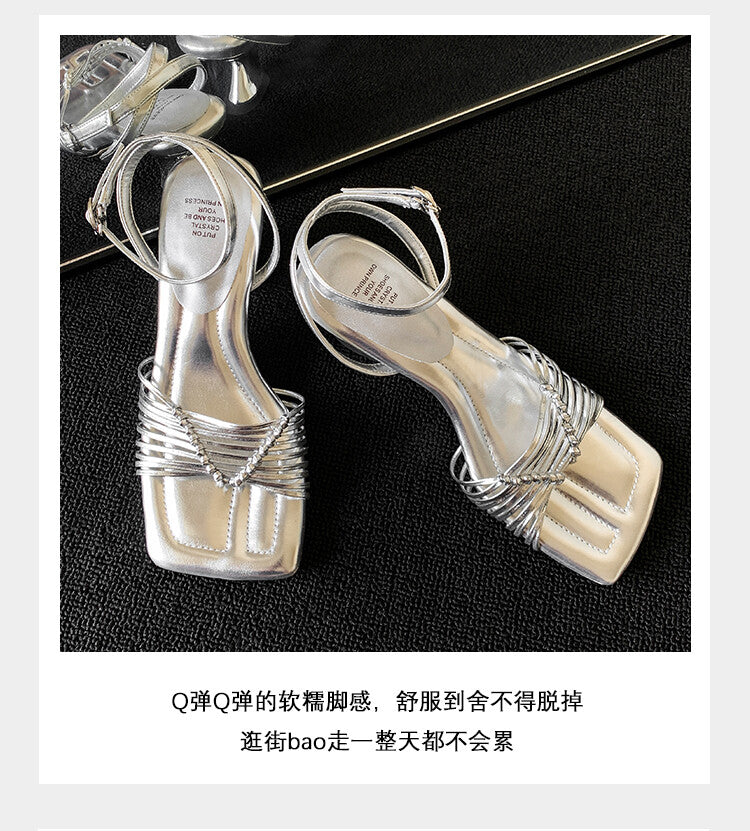 Karin Luna Hot-Selling Item Across the Internet The full image has been released  Main Push Main Push  Hand-woven Vacation Style Sandals with Built-in Flow