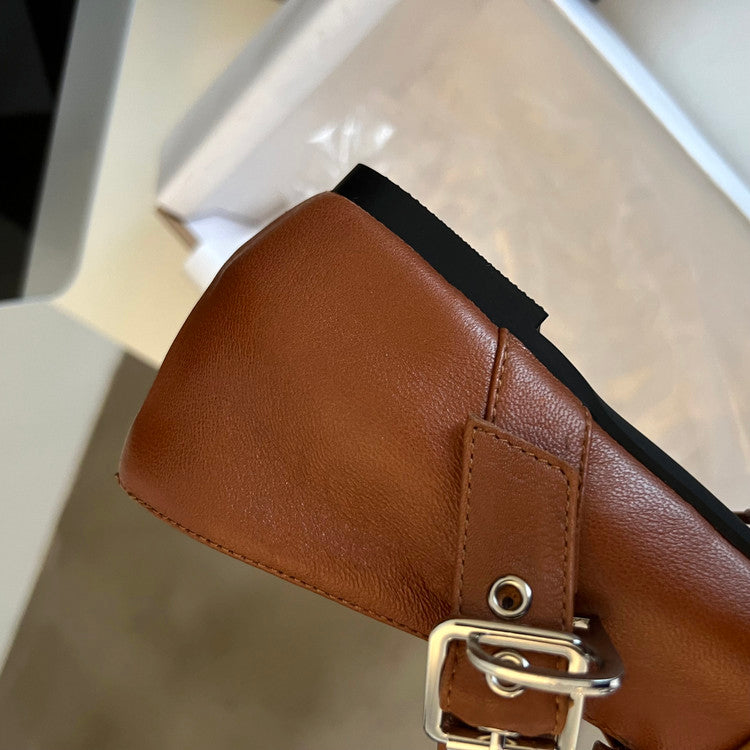 Karin Luna In Stock Spot Goods  Square Toe Internal Height Increase Detachable Bowknot