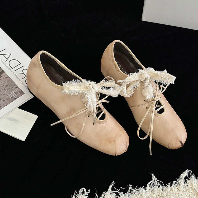 Karin Luna In Stock In Stock  Xiaohongshu Hot Sale Full Leather Round Toe Deep Mouth Single Shoes