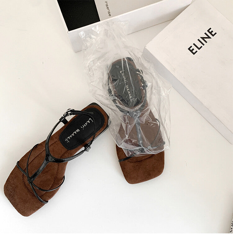 Karin Luna Bestseller Popular Featured products a Large Number of Spot Goods  Comes with data included  Thin Strap T Word Sandals