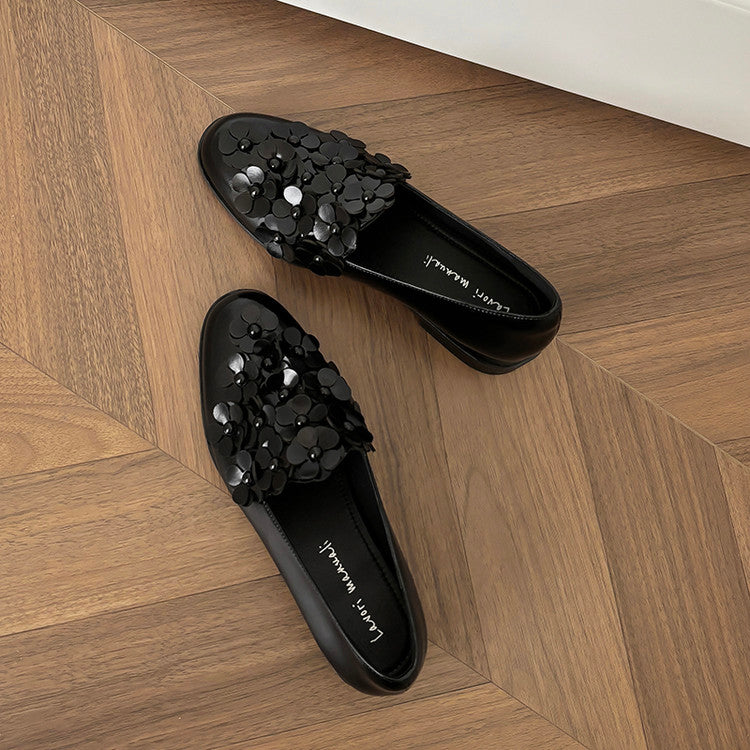 Karin Luna Casual Shoes Series~  Spot Goods In Stock Floral British Style Deep Mouth Single Shoes