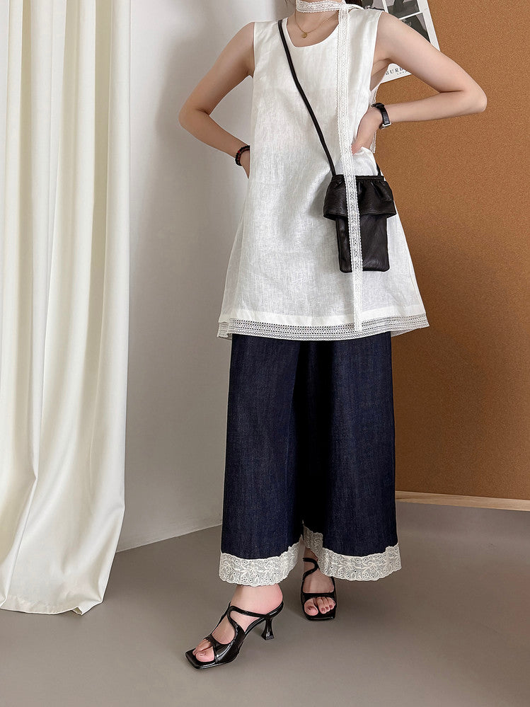 Karin Luna French Retro Square Toe Wrap Strap Open-Toe Slippers
