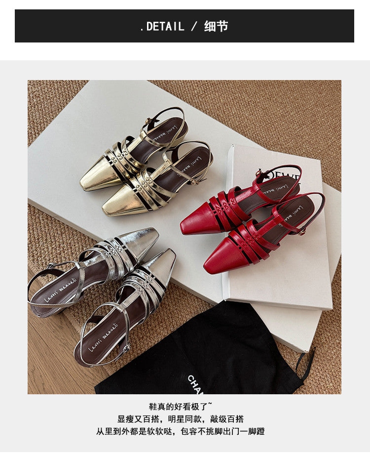 Karin Luna Classic Old Money Style Closed Toe Sandals