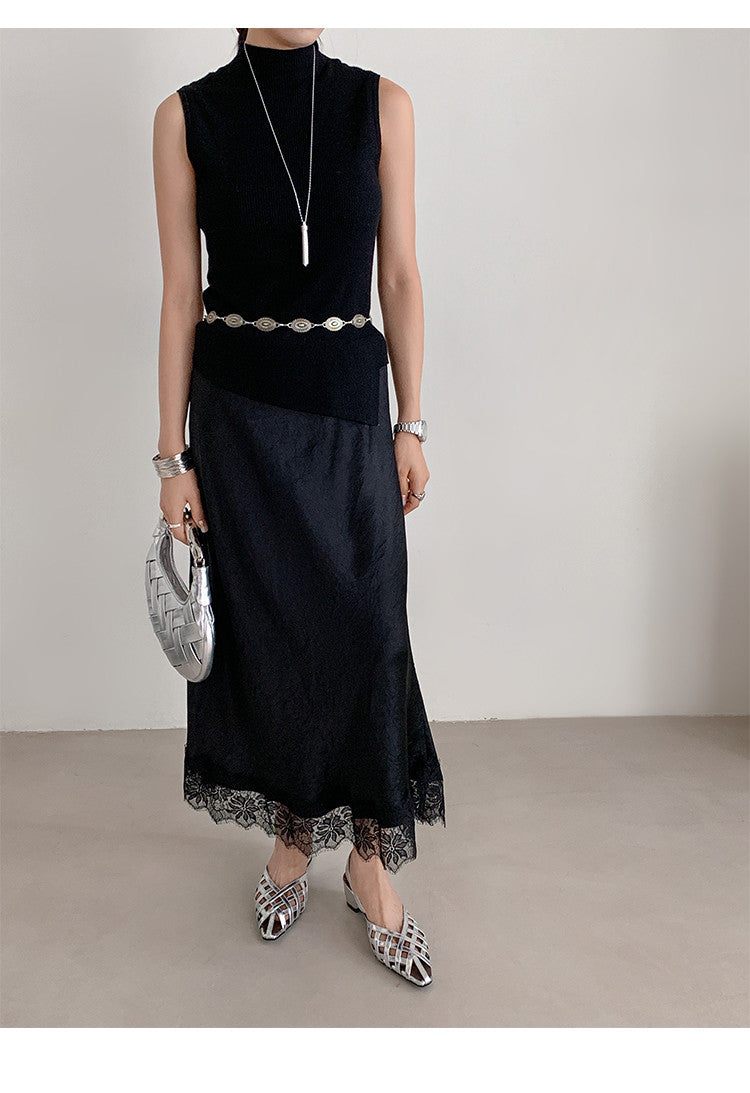Karin Luna Braided Style ~Cross-woven Pointed Toe Closed-toe Sandals