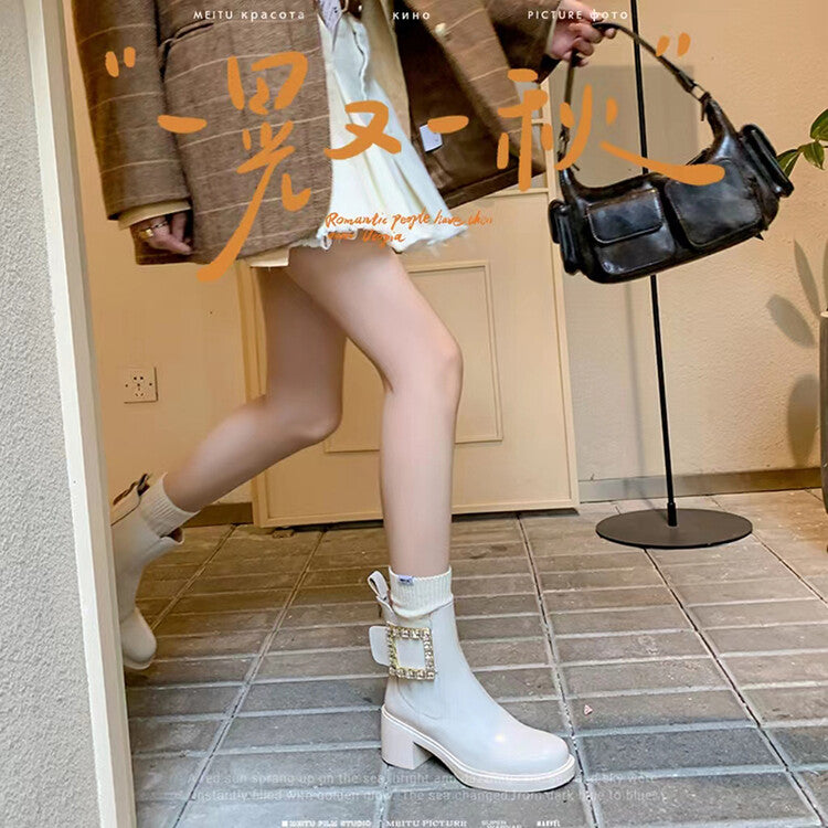 Karin Luna Bestseller Spot Goods Exquisiteness round Head Elastic Long Boots