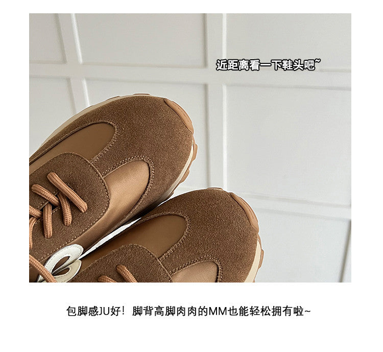 Karin Luna Casual Shoes Series~  In Stock Hot-Selling Versatile Lace-Up Thick-Soled Deep Mouth Single Shoes