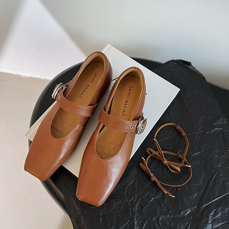 Karin Luna In Stock Spot Goods  Square Toe Internal Height Increase Detachable Bowknot