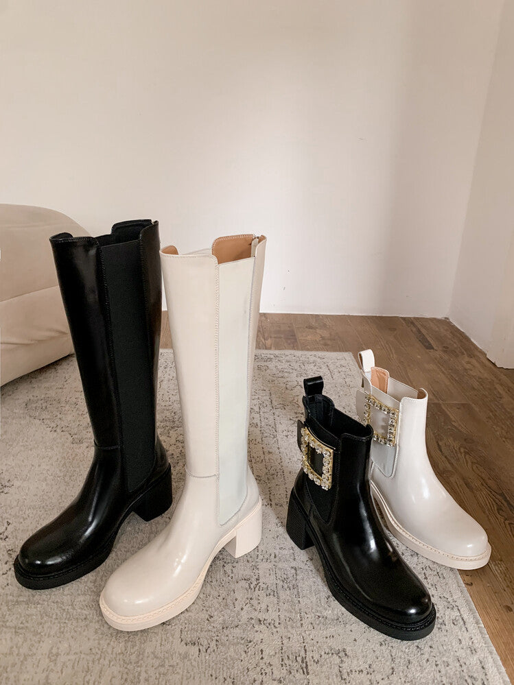 Karin Luna Bestseller Spot Goods Exquisiteness round Head Elastic Long Boots