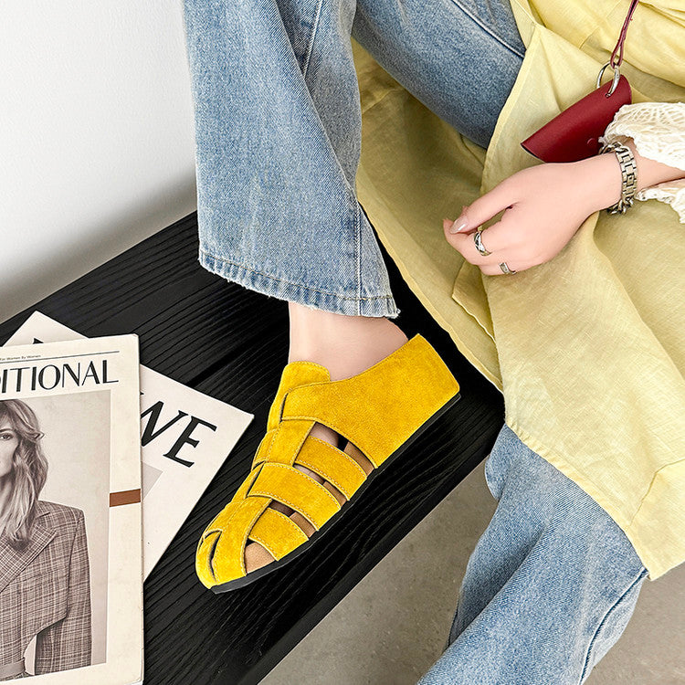 Karin Luna Full Layer Inside and Out~Basic Versatile Perforated Round Toe Birkenstock Slippers