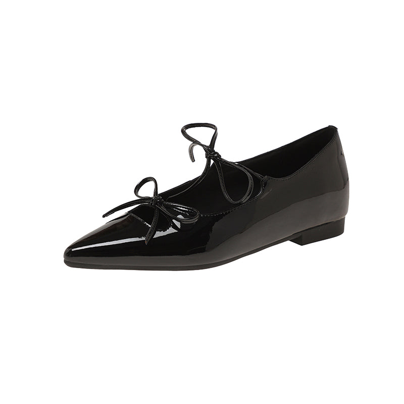 Karin Luna In Stock Spot Goods  Hot-selling Element Bowknot Square Toe Pointed Toe Single Shoes