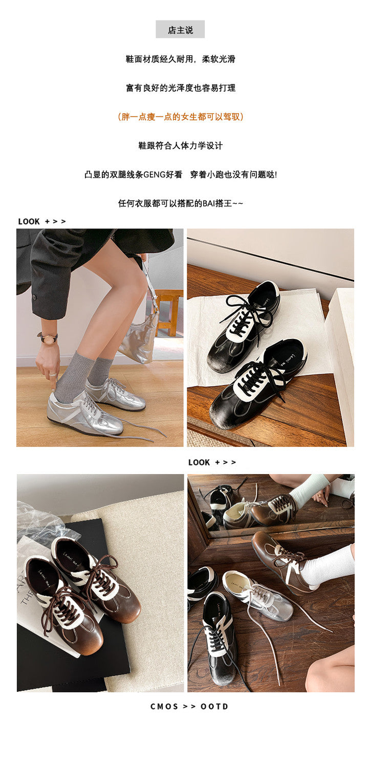Karin Luna Casual Shoes Series~ Spot Goods Spot Goods Hot-selling Lace-up Hidden Heel Deep Mouth Single Shoes