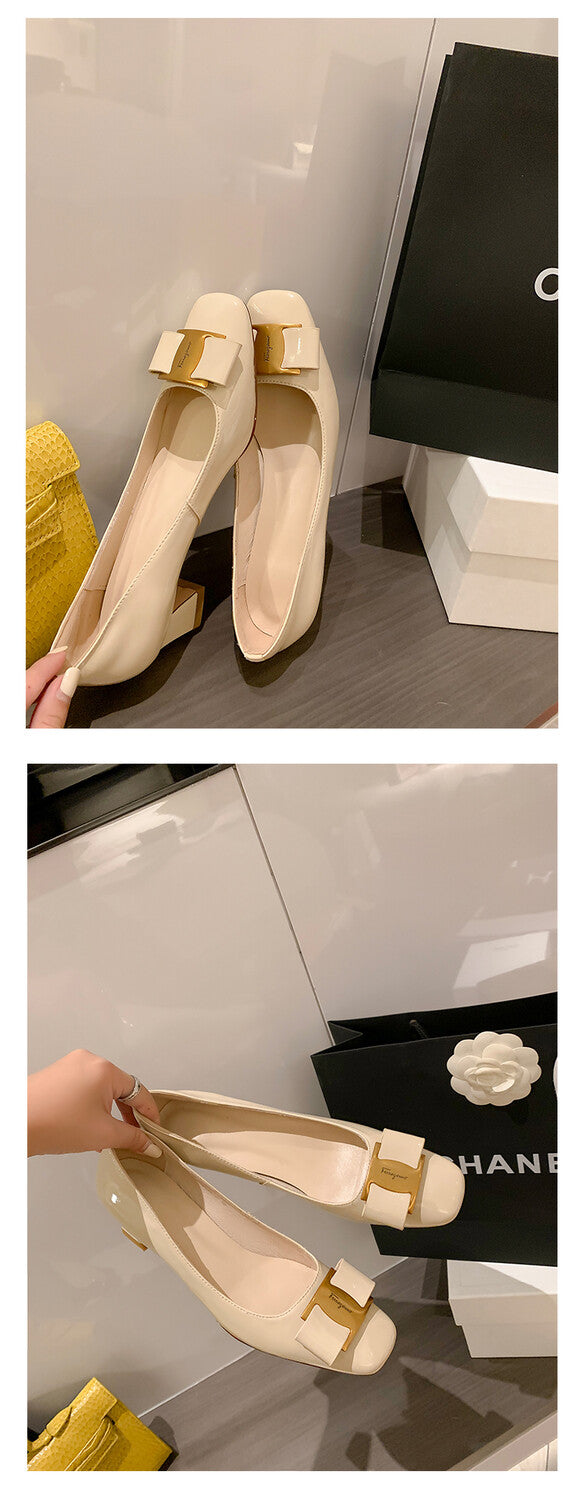 Karin Luna In Stock Spot Goods Classic Bestseller Ferragamo Full Leather Inside and Out Commuting Four Seasons Can Be Worn！