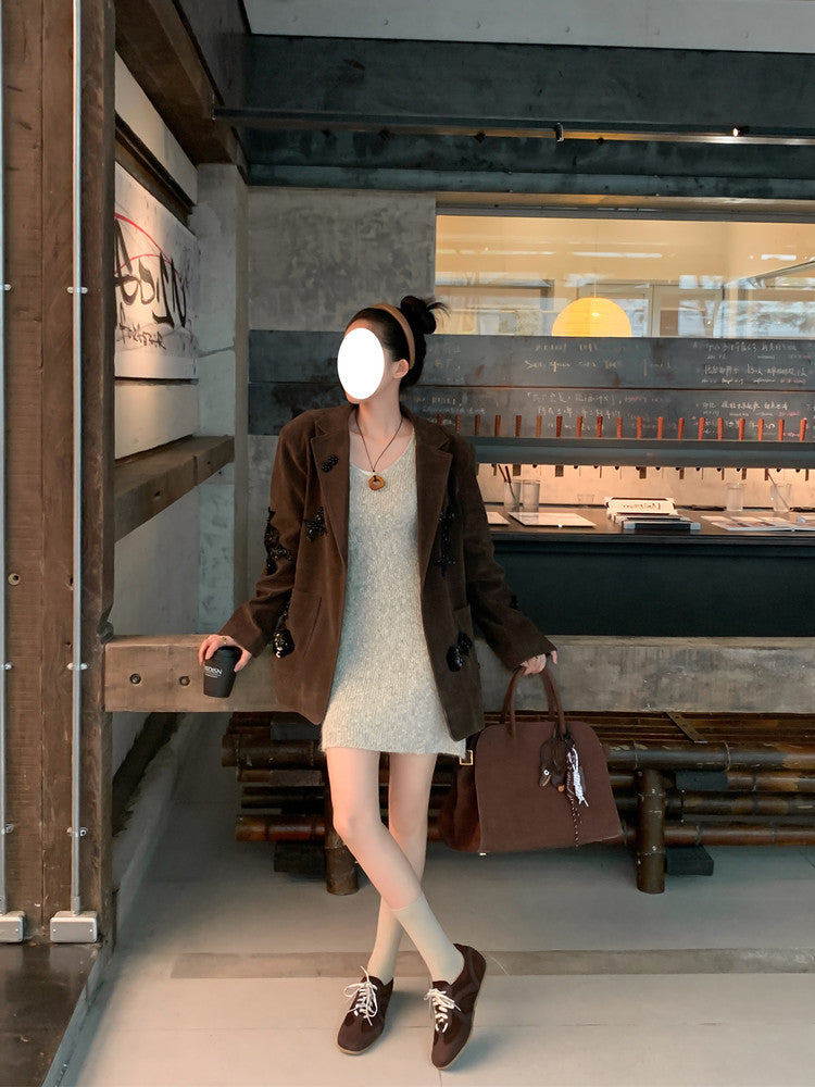 Karin Luna In Stock Spot Goods Casual Style Suede Lace-Up Height-Increasing Popular Single Shoes