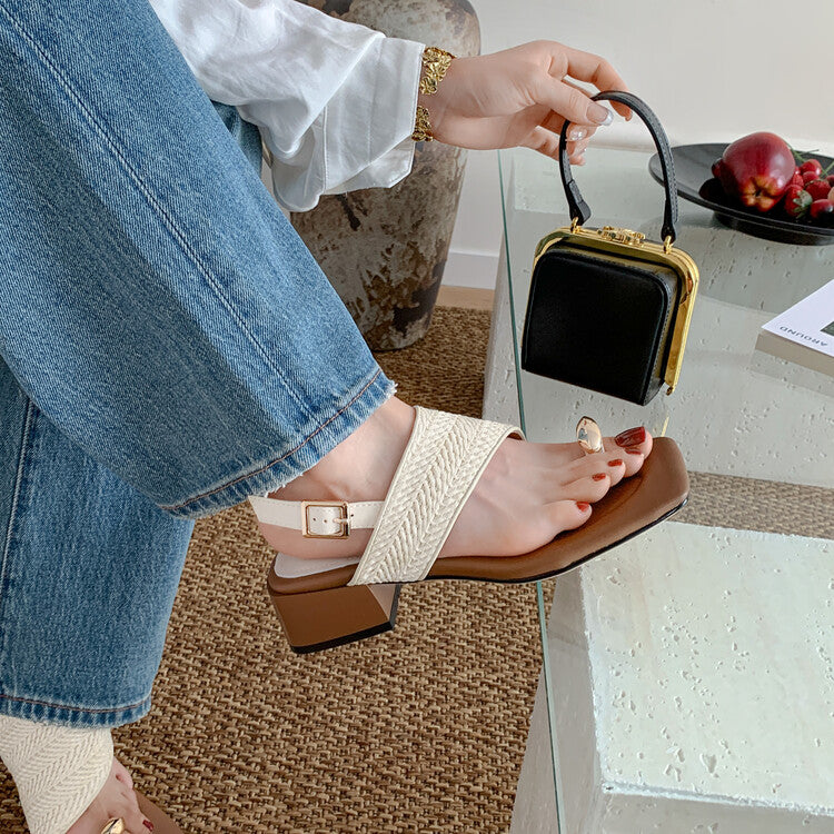 Karin Luna Hot Item Hot Item Spot Goods Featured Bestsellers Holiday Style Woven Sofa Sandals