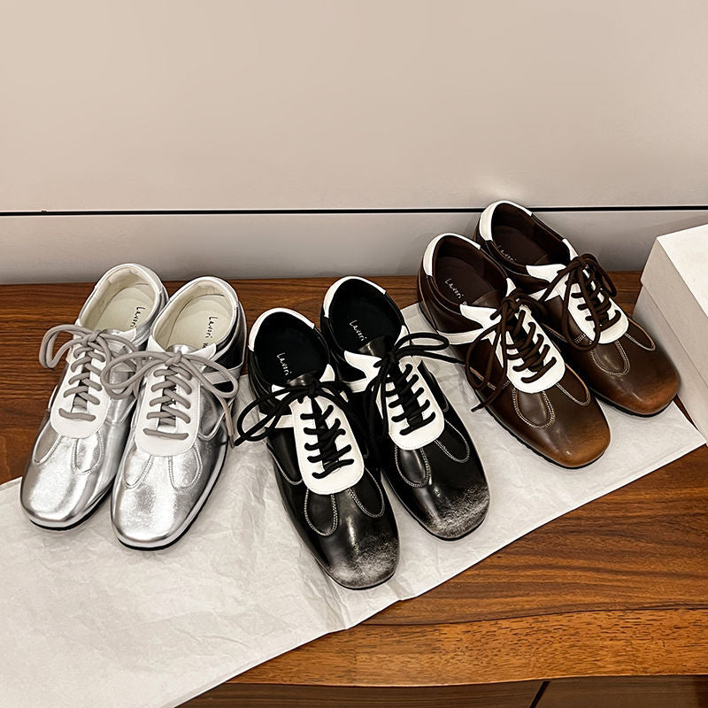 Karin Luna Casual Shoes Series~ Spot Goods Spot Goods Hot-selling Lace-up Hidden Heel Deep Mouth Single Shoes