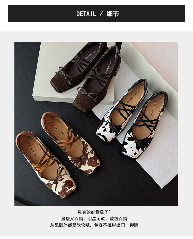 Karin Luna Hot Item Hot Item Xiaohongshu Hot Item  Comes with Bowknot Mary Jane Flats