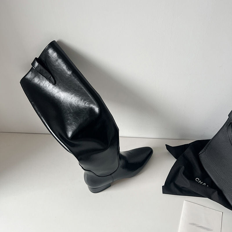 Karin Luna In Stock In Stock Classic Slip-On Straight Long Boots