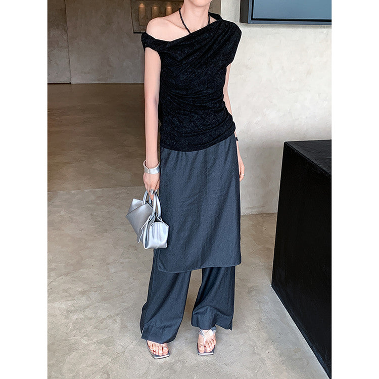 Karin Luna In Stock Spot Goods   Sequin One-Strap Irregular Heel Sofa Insole Flip-Flops