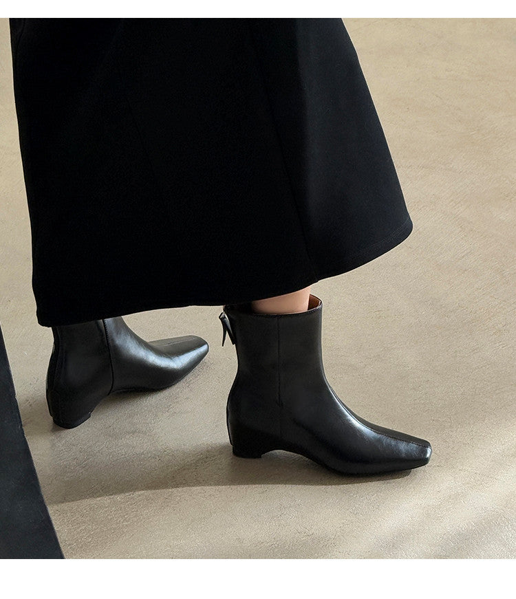 Karin Luna Basic Versatile  Square toe Hot-selling Short Boots