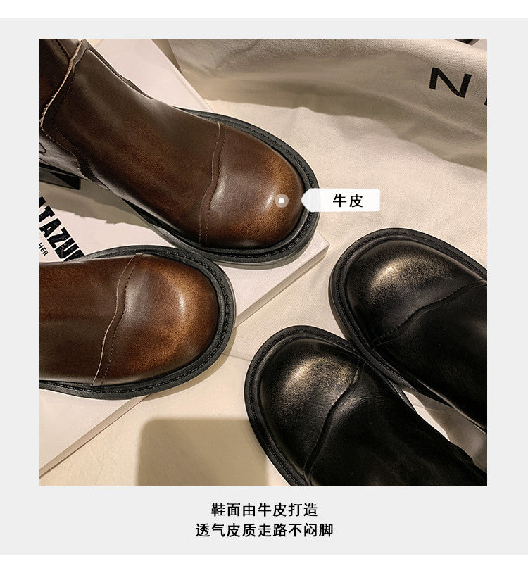 Karin Luna In Stock Spot Goods  Round Toe Stretch Round Toe Chelsea Short Boots