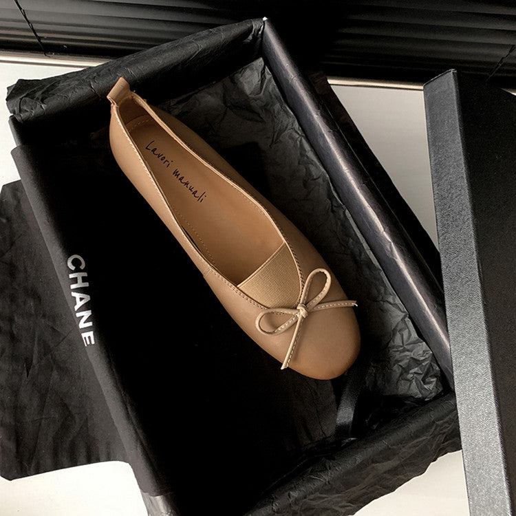 Karin Luna Full Layer Inside and Out~Basic Versatile Bow Hidden Heel Shoes