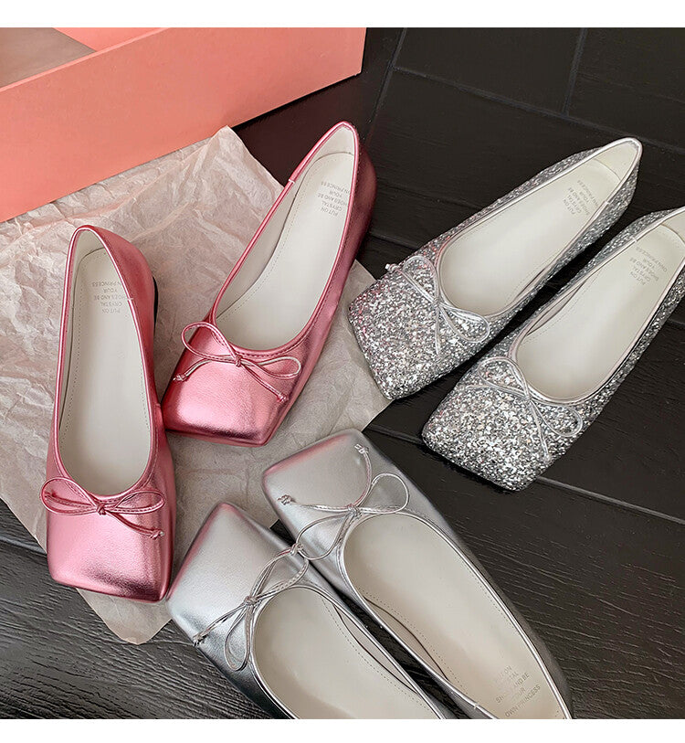 Karin Luna In Stock Spot Goods  Hurry up and grab this hot item!！Square-Toed Flat Granny Shoes