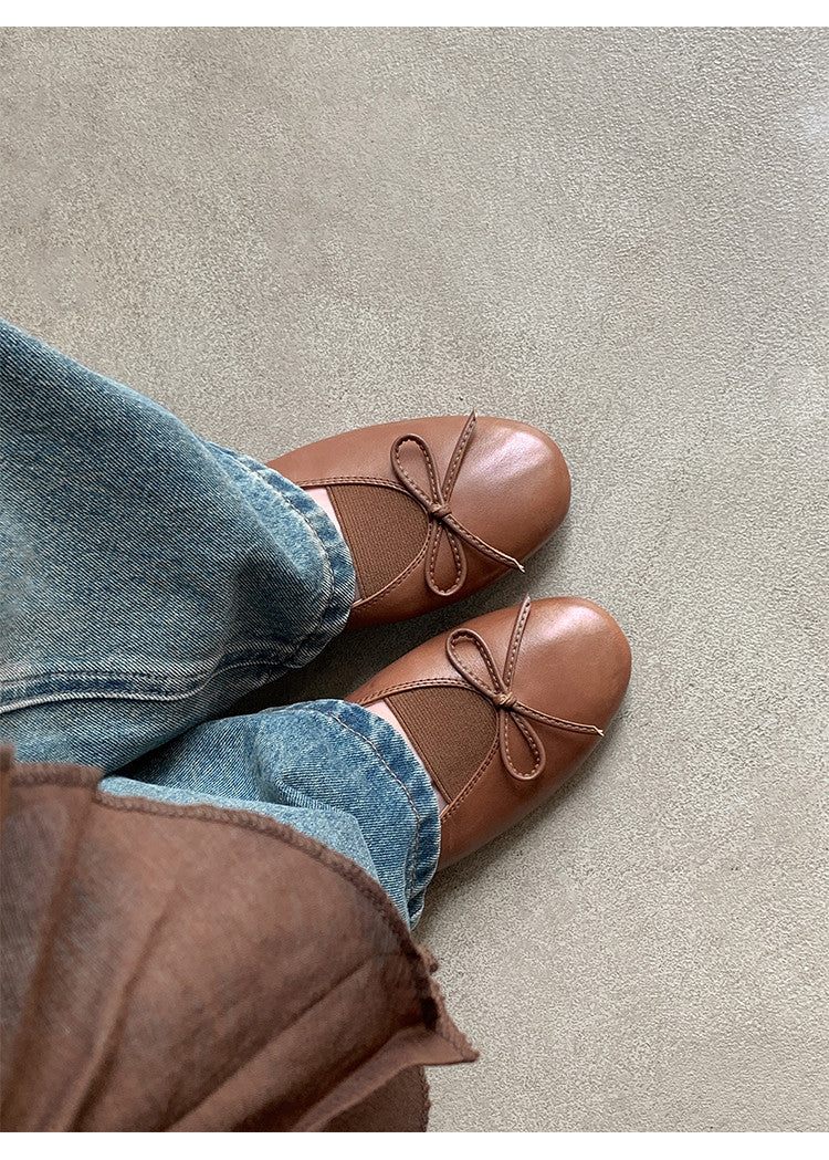 Karin Luna Full Layer Inside and Out~Basic Versatile Bow Hidden Heel Shoes