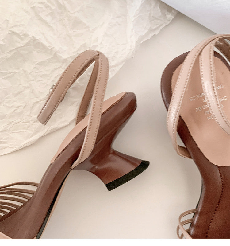Karin Luna Data Hot Item  Comes with data plan included Hand-woven Square Toe Sofa Insoles Irregular Heel Sandals
