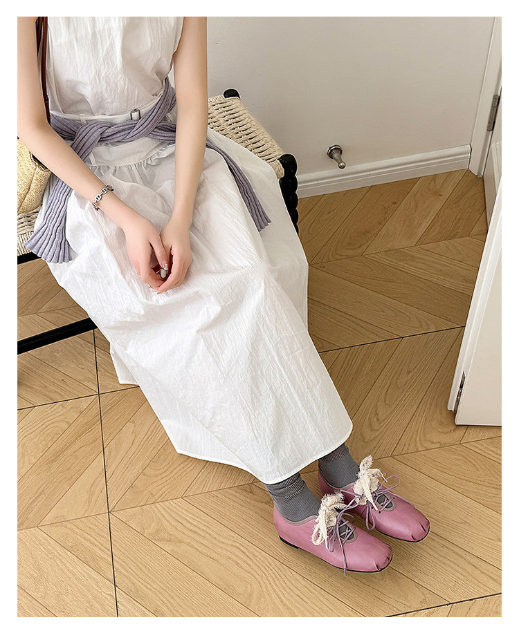 Karin Luna In Stock In Stock  Xiaohongshu Hot Sale Full Leather Round Toe Deep Mouth Single Shoes
