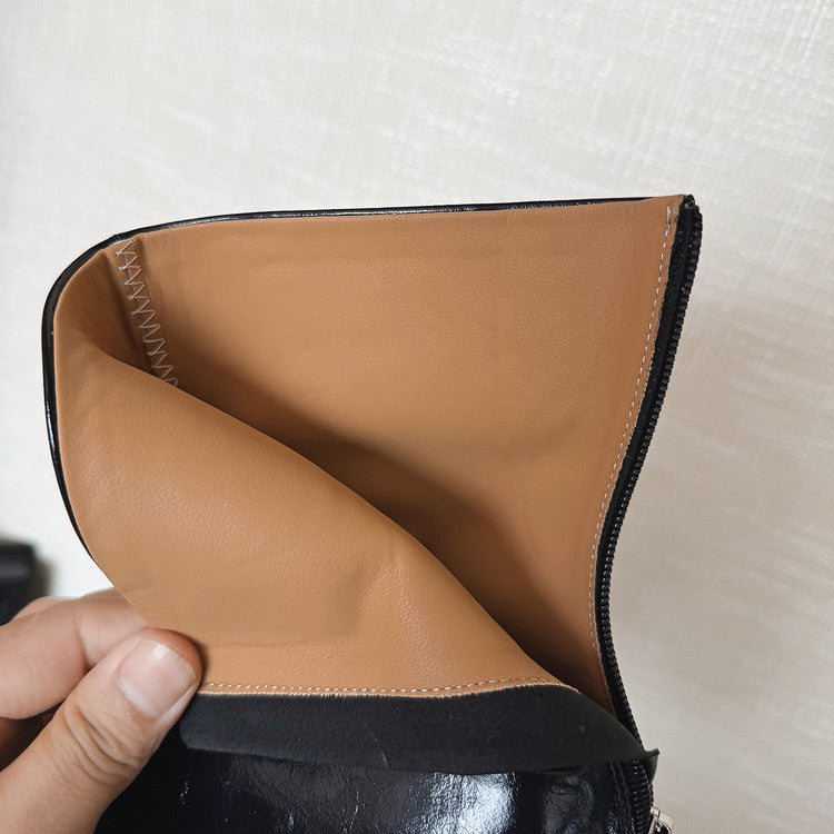 Karin Luna Versatile Elegant Style Pointed Toe Hidden Wedge Short Boots