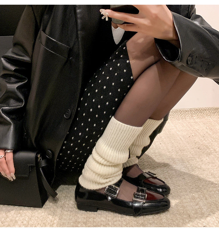 Karin Luna In Stock Spot Goods One-Strap Height-Increasing Belt Buckle Single Shoes