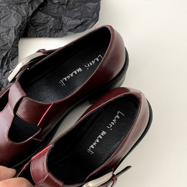 Karin Luna In Stock Spot Goods round Head t Round Toe British Style Single Shoes