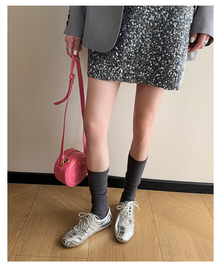 Karin Luna Casual Shoes Series~  In stock Xiaohongshu Hot-Selling Lace-Up Thick-Soled Deep Mouth Single Shoes