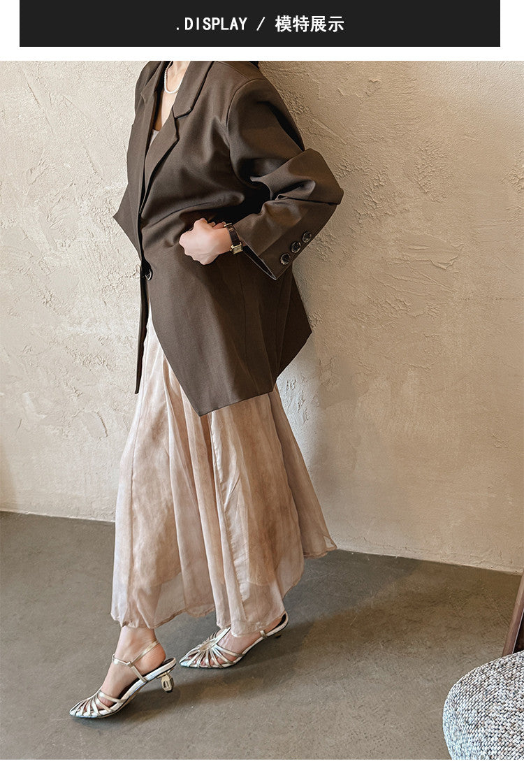 Karin Luna In Stock Spot Goods Open-toe French Style Metal Heel Sandals