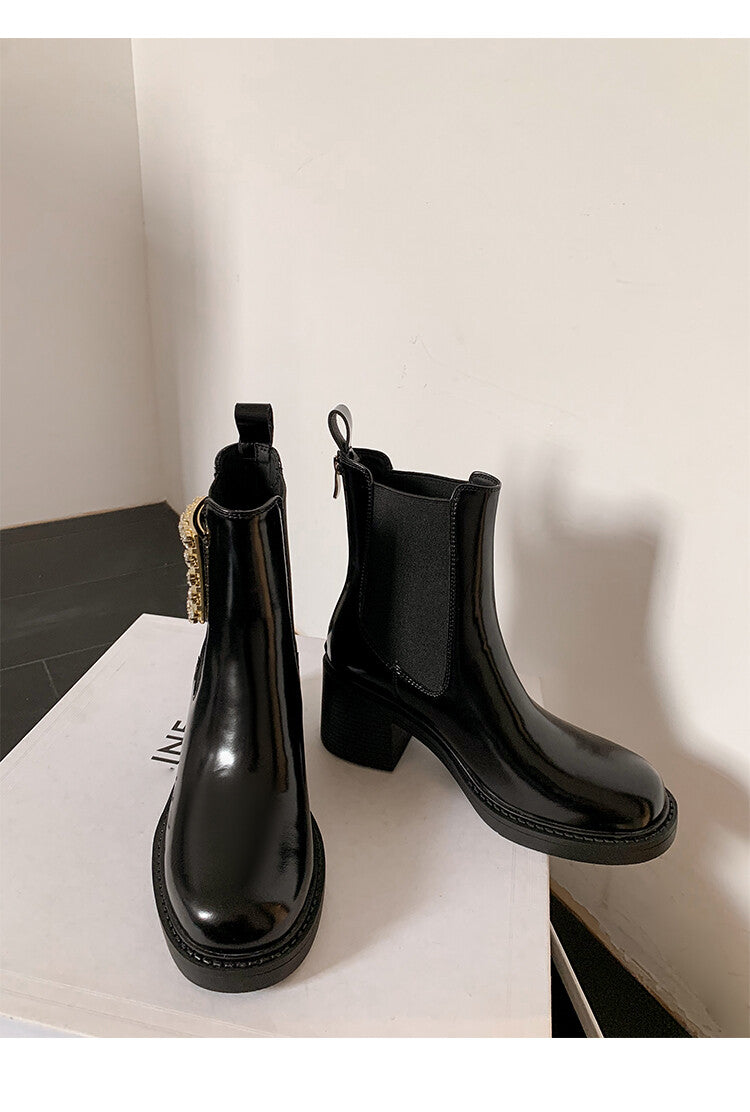 Karin Luna Bestseller Spot Goods Exquisiteness round Head Elastic Long Boots