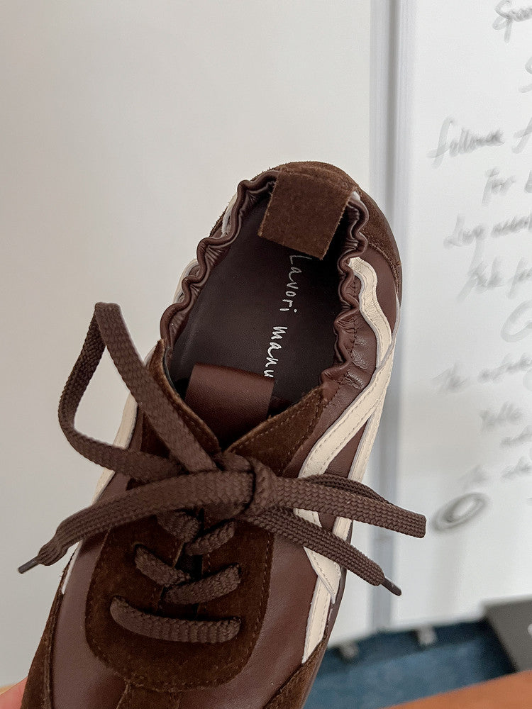 Karin Luna Casual Shoes Series~  In Stock Hot-Selling Versatile Lace-Up Deep Mouth Flats