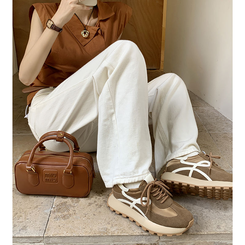 Karin Luna Casual Shoes Series~  In Stock Hot-Selling Versatile Lace-Up Thick-Soled Deep Mouth Single Shoes