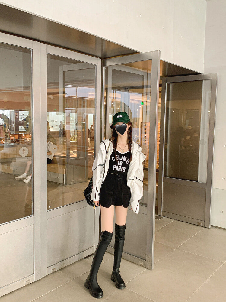 Karin Luna In Stock is the Way to Go！ Basic Thick-Soled Over-the-Knee Boots Super Soft Sheepskin Classic