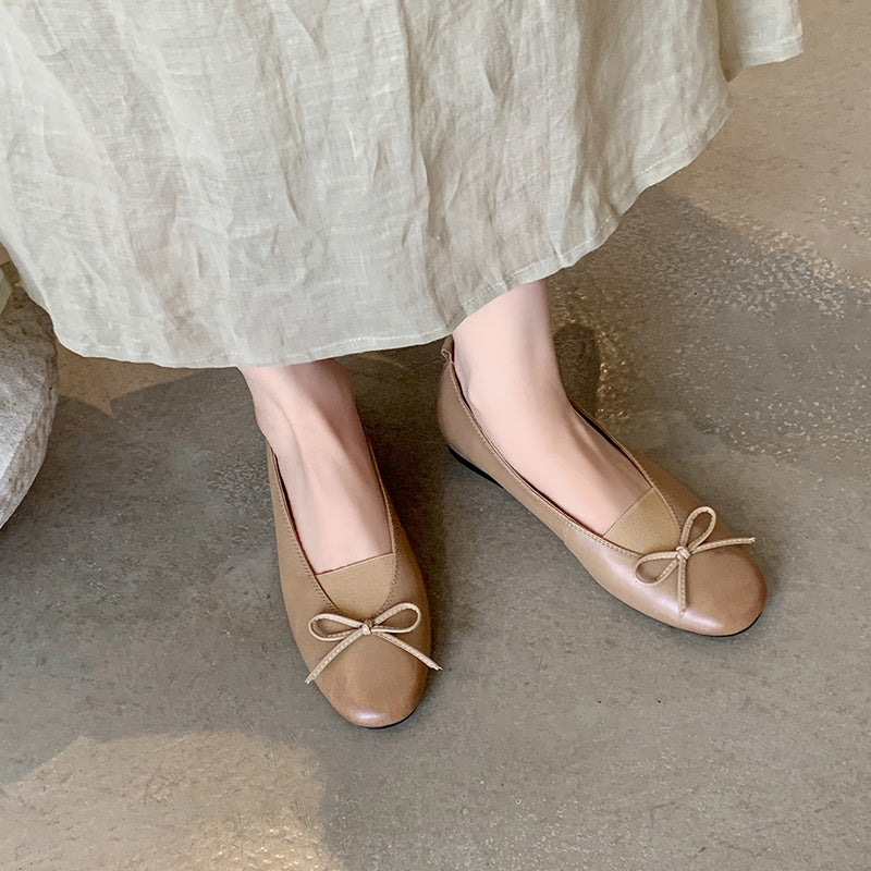 Karin Luna Full Layer Inside and Out~Basic Versatile Bow Hidden Heel Shoes