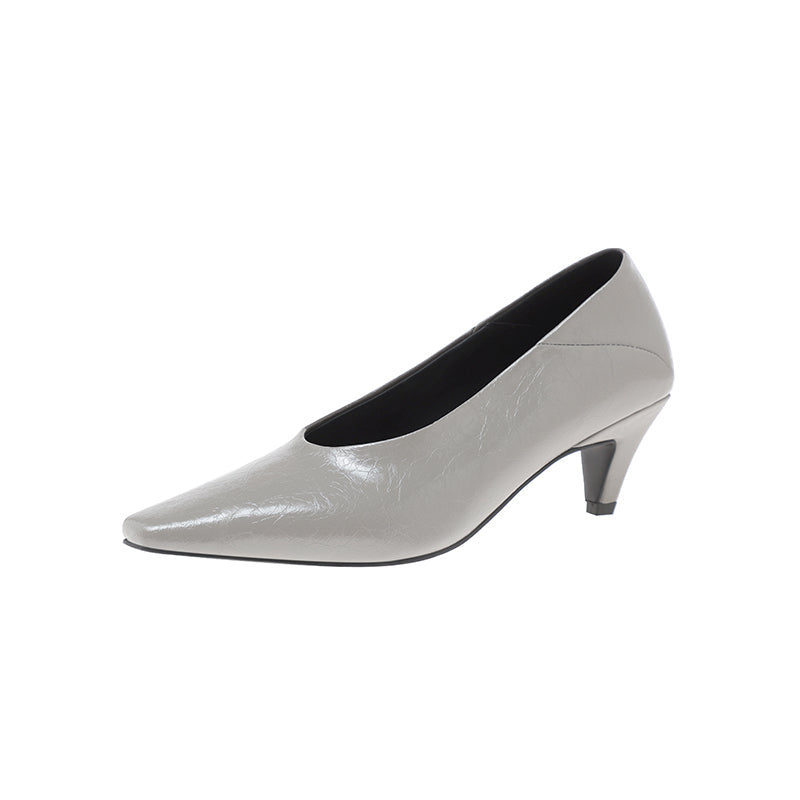 Karin Luna In Stock In Stock ~Basic Versatile French Style Small Square Toe Shallow Mouth Single Shoes