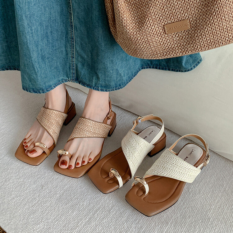 Karin Luna Hot Item Hot Item Spot Goods Featured Bestsellers Holiday Style Woven Sofa Sandals